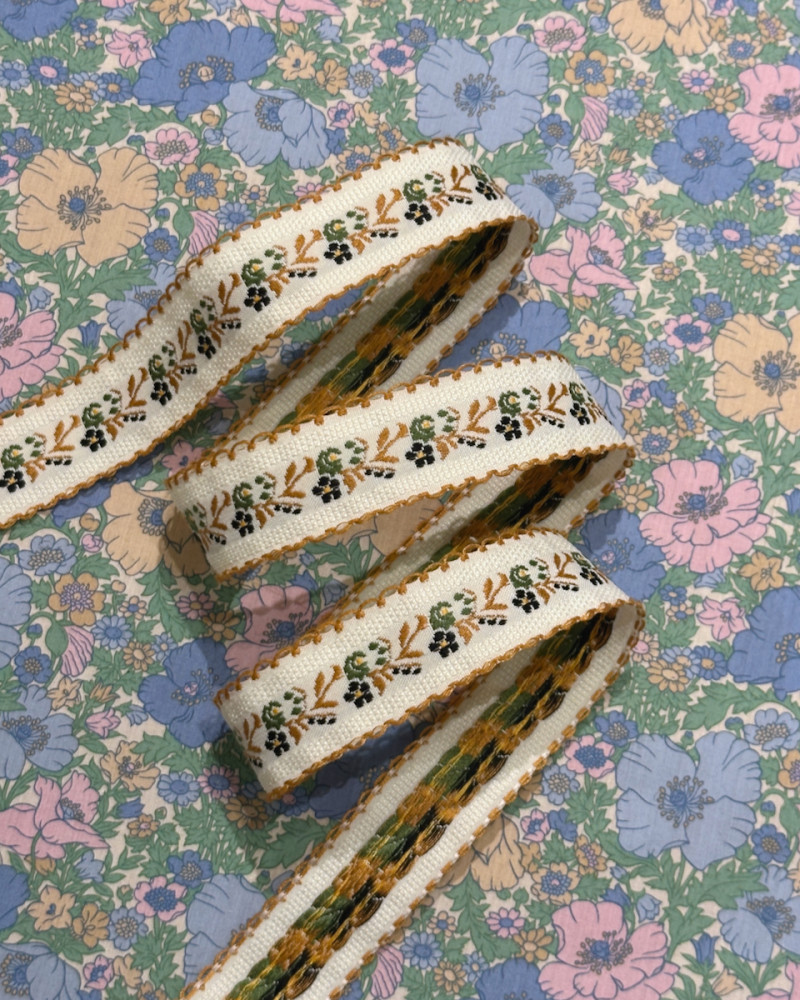 Embroidered webbing 2,5 cm...