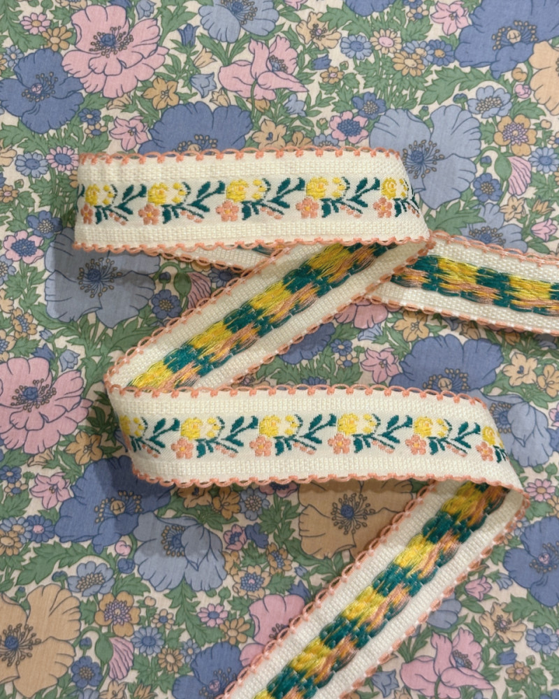 Embroidered webbing 2,5 cm...