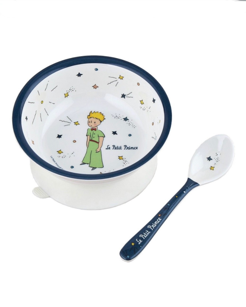 Bowl with suction pad and...