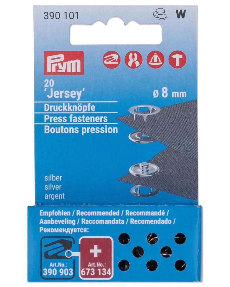 Trykknapper Prym sølv 20...